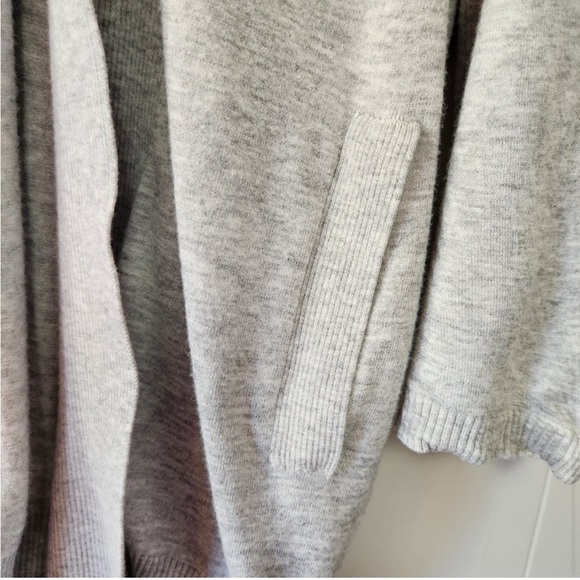 Aritzia Babaton Williams Gray Oversized Cardigan Sweater Open Front Flare Wide - Picture 5 of 10